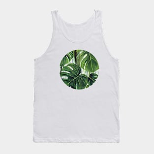 Abstract Monstera Leaves Painting 3 Tank Top